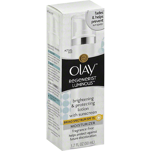 Olay Olay Regenerist Luminous Moisturizer, Fragrance Free, Broad Spectrum Spf 15 Lotion & Moisturizer