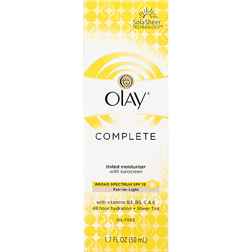 Olay Olay Complete Moisturizer, Tinted, With Sunscreen, Fair-to-Light Lotion & Moisturizer White Smoke