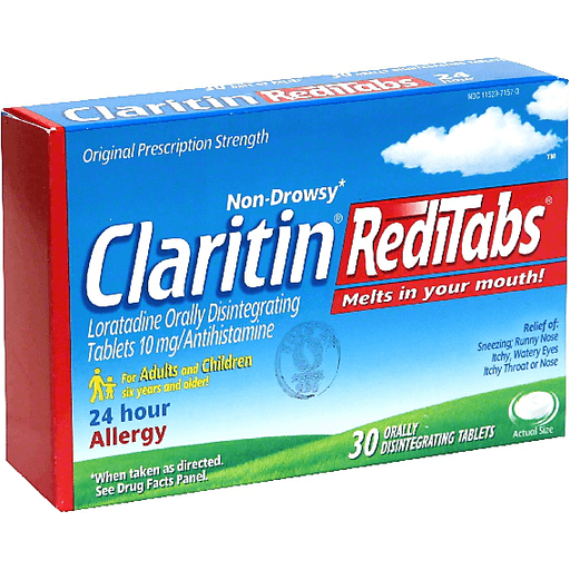 Claritin Claritin Non-Drowsy 24 Hour Allergy Relief Reditabs – 30 Tablets Medicine & Drugs