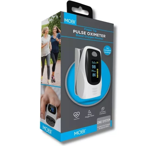 Mobi Mobi Fingertip Pulse Oximeter - Heart Rate & Oxygen Level Monitor For Sports And Pulse Oximeters