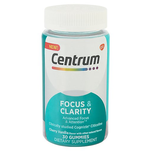 Centrum Centrum Focus And Clarity Supplement Gummies, 250 Mg, Cognizin Citicoline Vitamins & Supplements Lavender