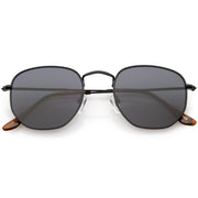 zeroUV Retro Dapper Indie Modern Flat Geometric Lens Sunglasses C518 Sunglasses