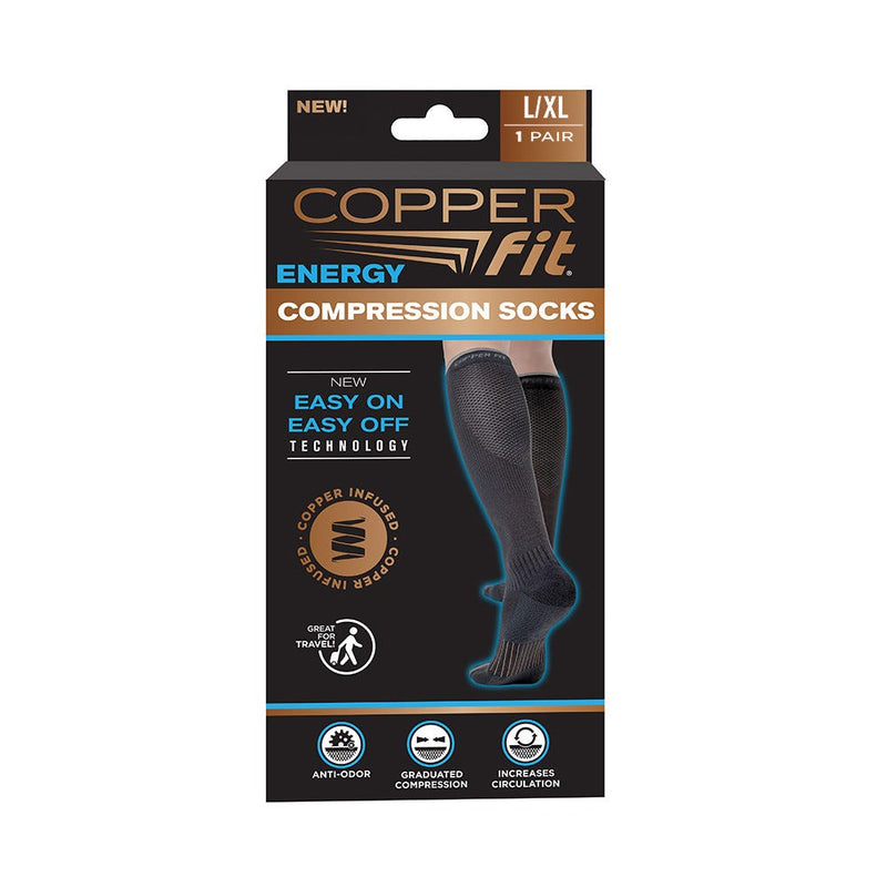 Copper Fit Copper Fit Energy Compression Socks L/XL Black Socks