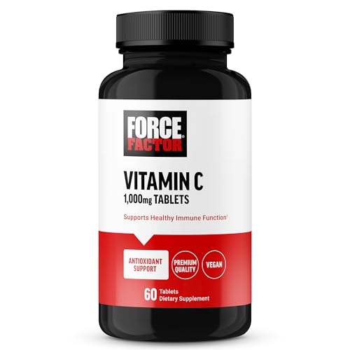Force Factor Force Factor® Vitamin C – High-Potency Immune Support (1,000 mg, 60 Tablets) Vitamins & Supplements