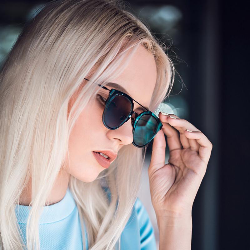 zeroUV Minimal Wire Inner Rim Flat Color Mirror Lens Sunglasses A361 Sunglasses