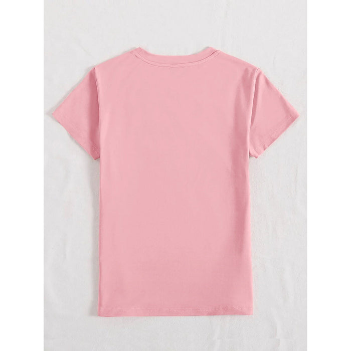 Happy Easter Round Neck Short Sleeve T-Shirt