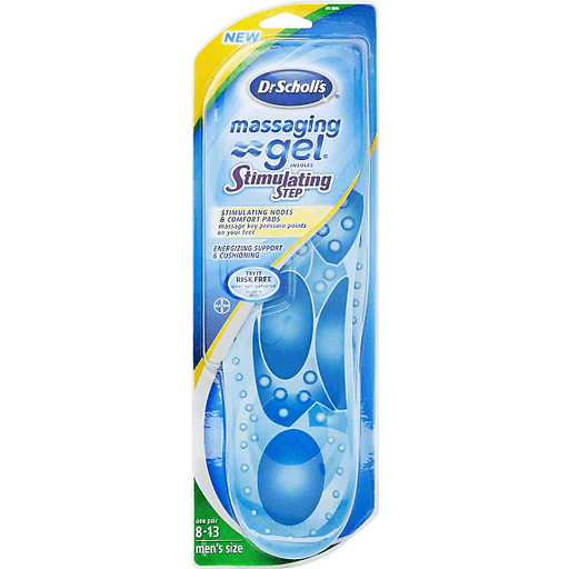 Dr. Scholl's Dr. Scholl's Massaging Gel Insoles Stimulating Step 8-13 Men's Size - 1 PR Health & Beauty