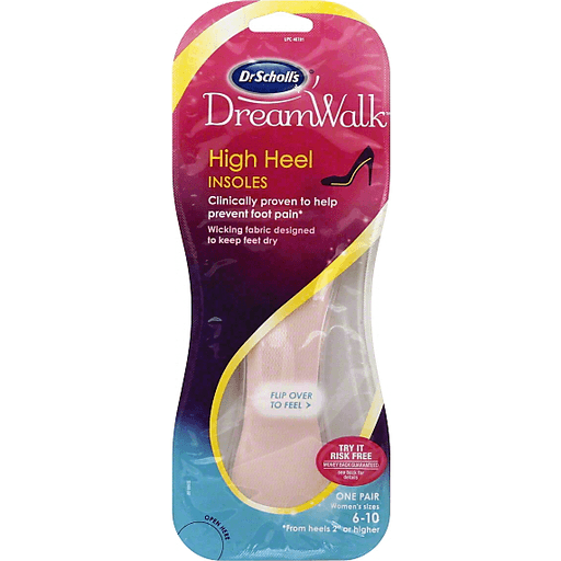 Dr Scholls Dr Scholls Dream Walk Insoles, High Heel, Sizes 6-10, Women's Personal Care White Smoke