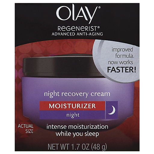 Olay Olay Regenerist Advanced Anti-Aging Night Recovery Cream Moisturizer 1.7 Oz. Box Health & Beauty Black