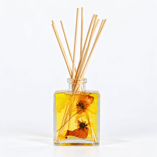 Rosy Rings Accent Botanical Reed Diffuser - Honey Tobacco 4oz Botanical Diffuser White Smoke
