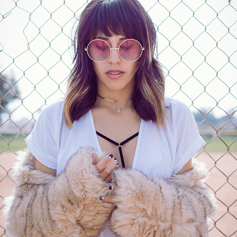 zeroUV Retro Festival Oversize Round Color Lens Sunglasses A134 Sunglasses