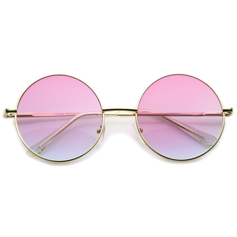 zeroUV Retro Festival Oversize Round Color Lens Sunglasses A134 Sunglasses
