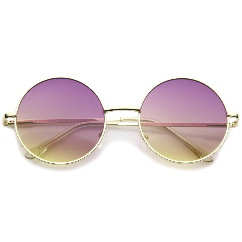 zeroUV Retro Festival Oversize Round Color Lens Sunglasses A134 Sunglasses