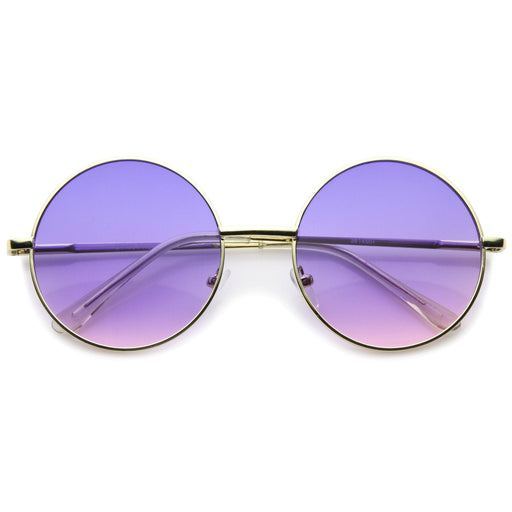 zeroUV Retro Festival Oversize Round Color Lens Sunglasses A134 Sunglasses