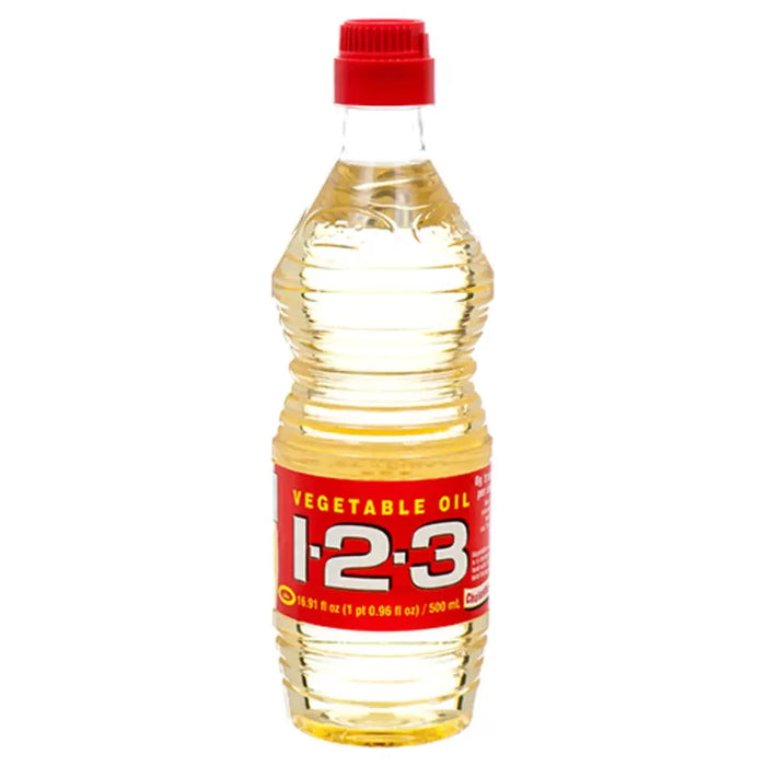 1-2-3 100% Sunflower Oil Red Label 16.9 oz - Case - 24 Units