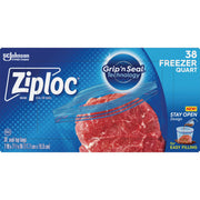 Ziploc Ziploc Seal Top Bags, Freezer, Quart Bread Boxes & Bags Dark Cyan