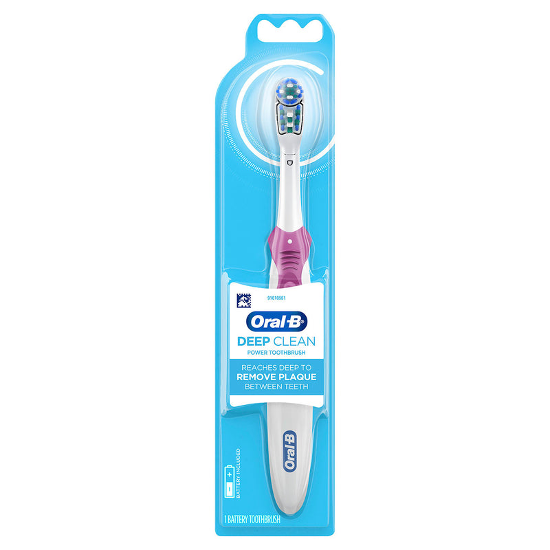 Oral-B Oral-B Cross Action Power Complete Deep Clean Battery Powered Electric Toothbrush, 1 Count, Colors May Vary Toothbrushes Light Cyan