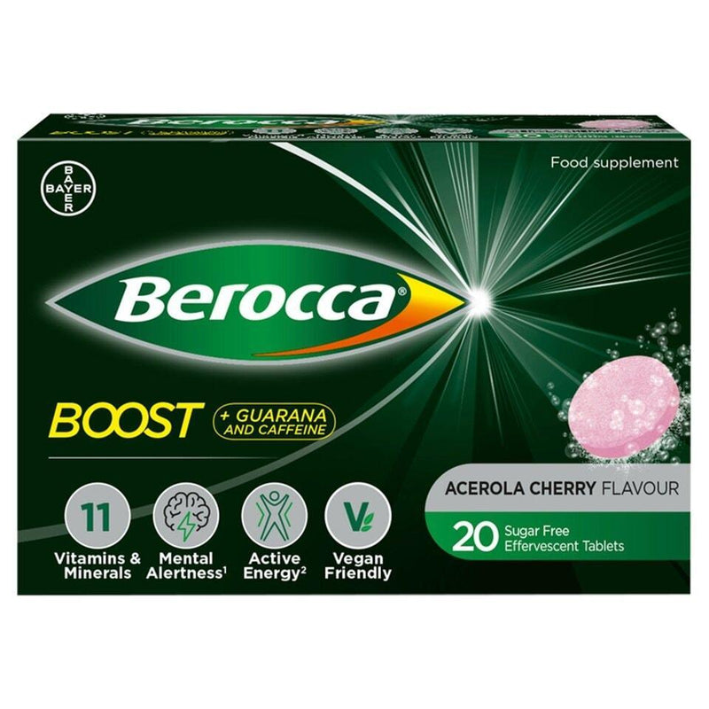 Berocca Berocca Boost Energy Vitamin Effervescent 20 Tablets Acerola Cherry Flavour Health & Beauty
