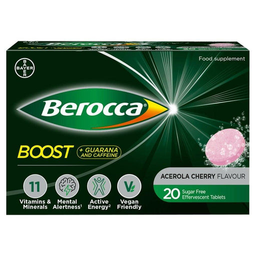 Berocca Berocca Boost Energy Vitamin Effervescent 20 Tablets Acerola Cherry Flavour Health & Beauty