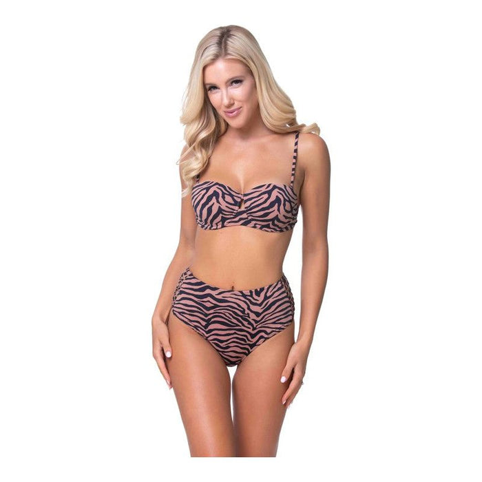 Zebra print underwire bikini set