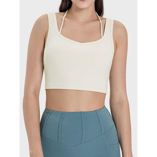 Crisscross Square Neck Active Tank