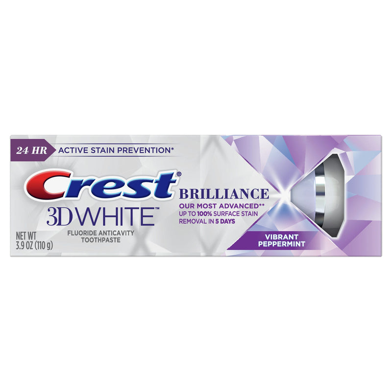 Crest Crest 3D White Fluoride Anticavity Brilliance Vibrant Peppermint Toothpaste 3.9 Oz Toothpaste