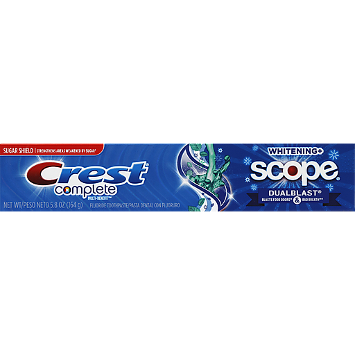 Crest Crest Complete Multi Benefit Toothpaste, Fluoride, Whitening + Scope, Dura Blast, Mint Toothpaste Dark Slate Blue