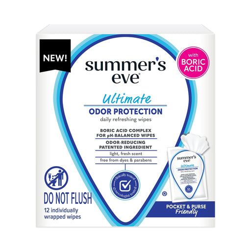 Summer's Eve Summer's Eve Daily Refreshing Wipes, Ultimate Odor Protection Bath & Body White Smoke