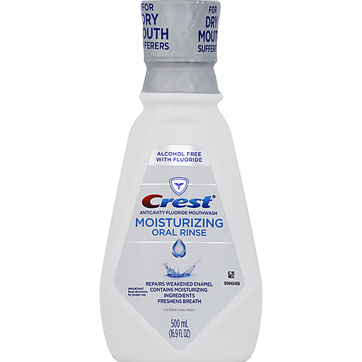 Crest Crest Moisturizing Alcohol Free Oral Rinse, Hydrating Mint, 500 mL Mouthwash