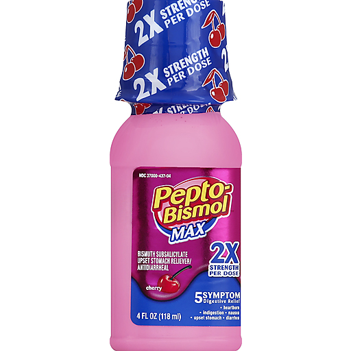 Pepto-Bismol Pepto-Bismol Liquid Ultra For Nausea, Heartburn, Indigestion, Upset Stomach, And Diarrhea Relief, Cherry Flavor 4 Oz Personal Care