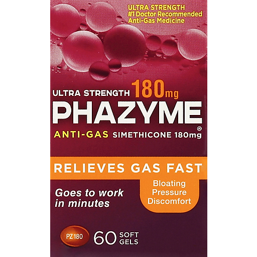 Phazyme Phazyme Anti-Gas, Ultra Strength, 180 Mg, Soft Gels, Economy Size Personal Care Dark Slate Gray