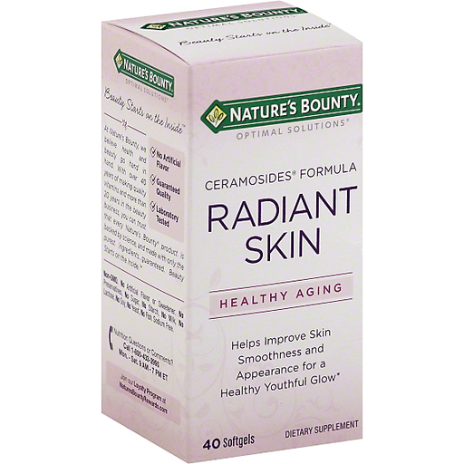 Nature's Bounty Nature's Bounty Optimal Solutions Radiant Skin, Ceramosides Formula, Softgels Vitamins & Supplements