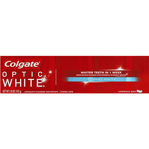 Colgate Colgate Optic White Toothpaste Enamel 5 Oz Toothpaste Dark Red
