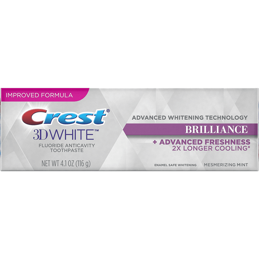 Crest Crest 3D White Brilliance Advanced Whitening Technology Toothpaste, Mesmerizing Mint, 4.1 Oz Toothpaste