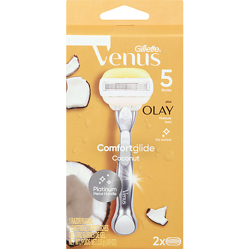 Gillette Gillette Venus ComfortGlide Plus Olay Coconut Women's Razor - 1 Handle + 2 Refills Shaving & Grooming