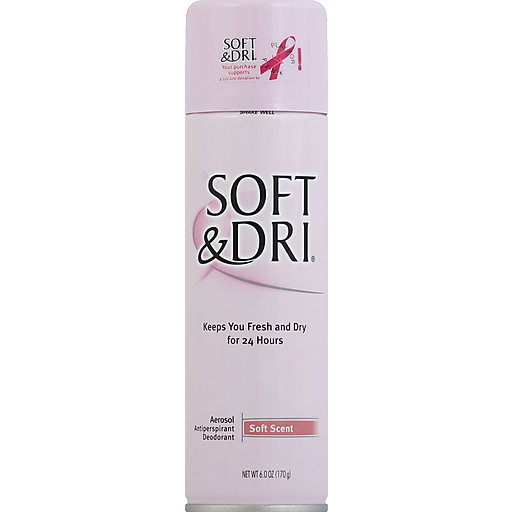 Soft & Dri Soft & Dri Antiperspirant Deodorant, Aerosol, Scent 6 Oz Deodorant Thistle