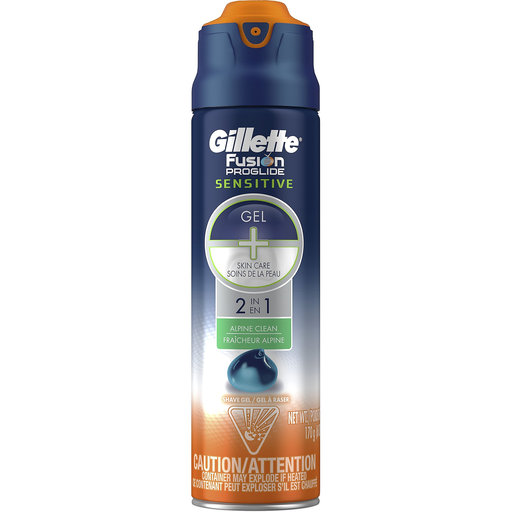 Gillette Gillette Fusion ProGlide Shave Gel, 2 In 1, Sensitive, Alpine Clean Shaving & Grooming Dark Slate Gray