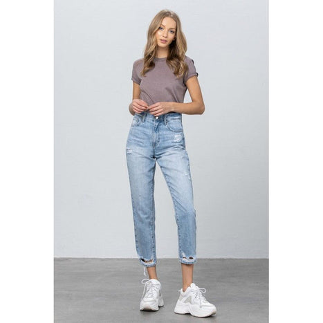 High Rise Tapered Jeans