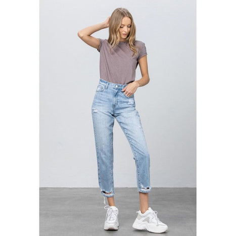 High Rise Tapered Jeans