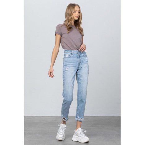 High Rise Tapered Jeans