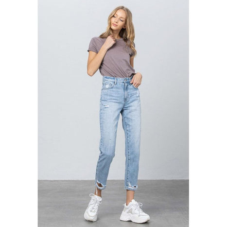 High Rise Tapered Jeans