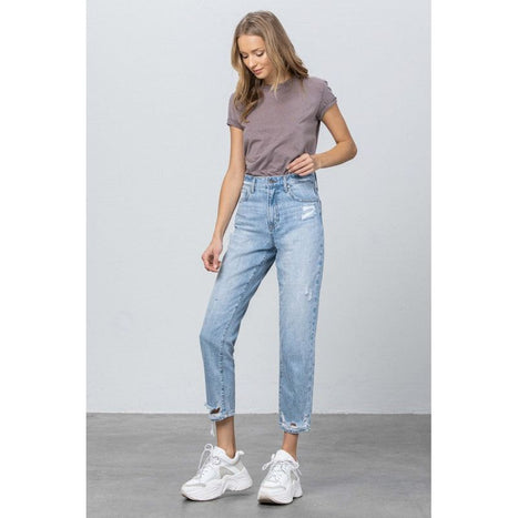 High Rise Tapered Jeans