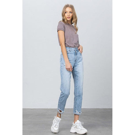 High Rise Tapered Jeans