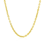 Bids.com 2.3mm 14k Yellow Gold Diamond Cut Cable Link Chain Necklaces