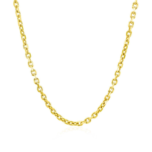Bids.com 2.3mm 14k Yellow Gold Diamond Cut Cable Link Chain Necklaces