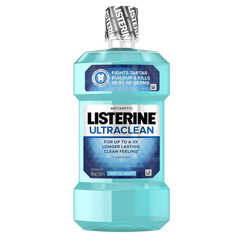 Listerine Listerine Ultraclean Antiseptic Mouthwash, Tartar, Arctic Mint, 500 mL Mouthwash
