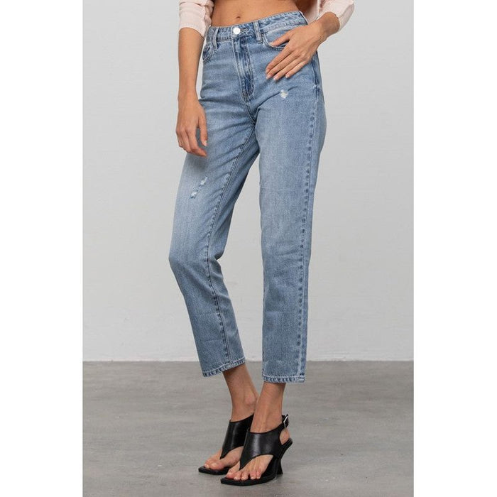 High Rise Straight Jeans