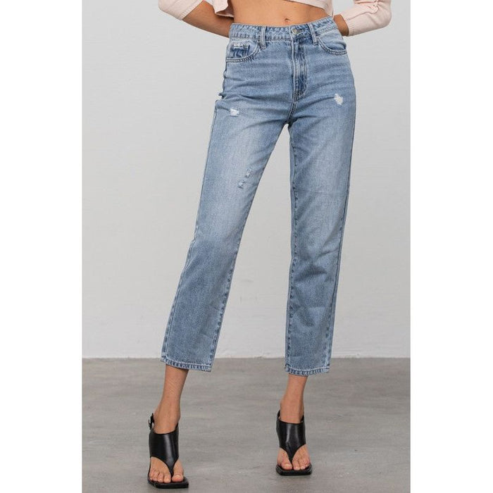 High Rise Straight Jeans