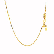 Bids.com 14k Yellow Gold Adjustable Box Chain 0.85mm Necklaces