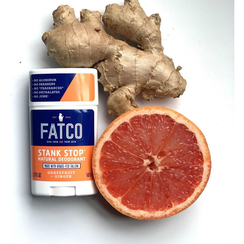 FATCO Skincare Products Stank Stop Deodorant Stick, Grapefruit+Ginger, 1.7 Oz